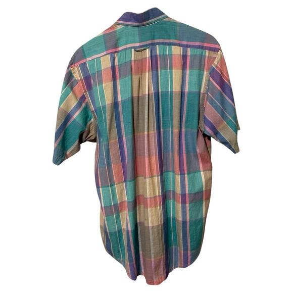 Vintage Burberry Burberrys Of London pastel cotton madras plaid men’s shirt. M - Picture 2 of 4